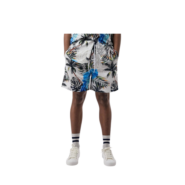 Tropical Board Shorts- White