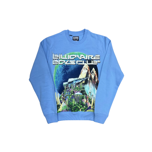 Olympus Oversize Graphic Sweatshirt- Blue