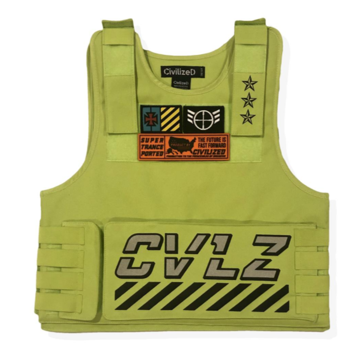 UTILITY VEST W/ 3M REFLECTIVE TAPING - LIME